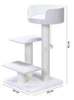 Krabmeubel pluche 50x50x92cm wit Beeztees - Designed by lotte - thumbnail