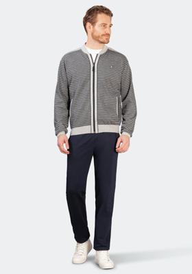 Gestreept heren huispak Hajo blauw Gestreept heren huispak Hajo blauw