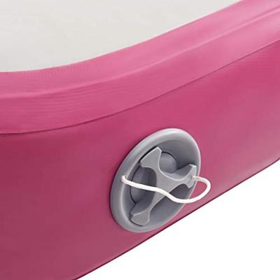 VidaXL Gymnastiekmat met pomp opblaasbaar 600x100x20 cm pvc roze