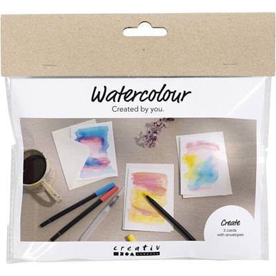 Creativ Company Mini hobbyset aquarel kaarten en enveloppen Creativ Company Mini hobbyset aquarel kaarten en enveloppen