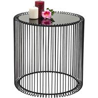 Kare Design Wire Bijzettafel Hoog - Set Van 2 - Zwart Met Glas - thumbnail