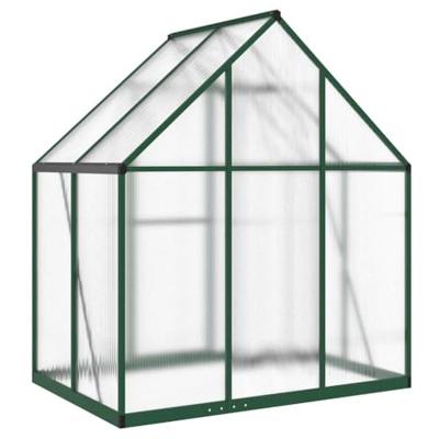 Tuinkas met basisframe 169x114x195 cm aluminium groen - thumbnail