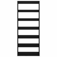 Boekenkast met plank Zwart eiken 80 x 30 x 198 cm Bewerkt hout - thumbnail