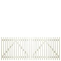 Wit Houten Dubbele Tuinpoort Retro 300 x 120 CM - thumbnail