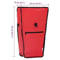 VidaXL Fietstas rood 34 x 16 x 59 cm polyester - thumbnail