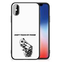 iPhone X | Xs | Telefoon Hoesje | Gun Don&apos;t Touch My Phone - thumbnail