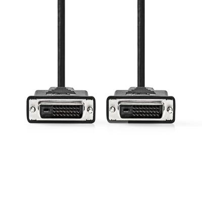 DVI-kabel | DVI-D 24+1-pins male | DVI-D 24+1-pins male | 10,0 m | Zwart