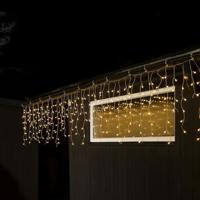 Konstsmide Lichtgordijn ijsregen Buiten 24 V Energielabel: E (A - G) 400 LED Barnsteen - thumbnail