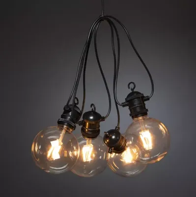 Konstsmide Party retro lichtsnoer 10 lampen warm wit - thumbnail