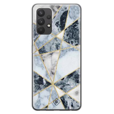 Samsung Galaxy A32 4G siliconen hoesje - Marmer blauw Samsung Galaxy A32 4G siliconen hoesje - Marmer blauw