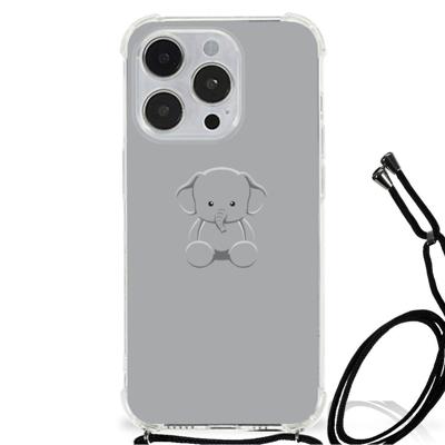 iPhone 14 Pro Max Stevig | Bumper Hoesje | Grijs Baby Olifant iPhone 14 Pro Max Stevig | Bumper Hoesje | Grijs Baby Olifant
