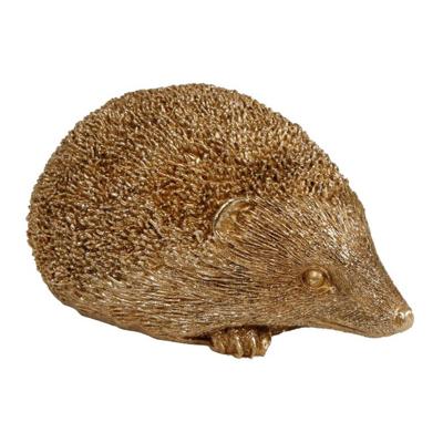 Van Manen ornament polystone egel 15x10x7cm goud