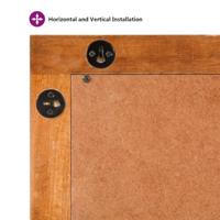 VidaXL Badkamerspiegel 50x70x3 cm massief mangohout en glas bruin - thumbnail