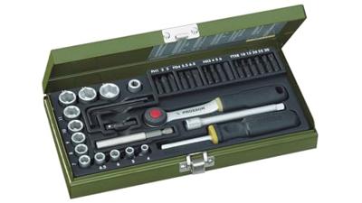 Proxxon Industrial 23070 Dopsleutel-bitinzetset Metrisch 1/4 (6.3 mm) 39-delig