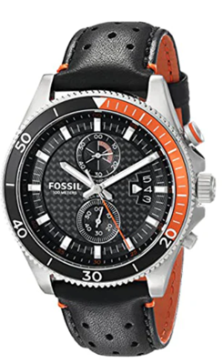Horlogeband Fossil CH2953 Leder Zwart 22mm Horlogeband Fossil CH2953 Leder Zwart 22mm