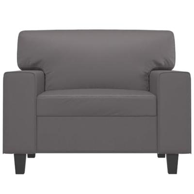 Fauteuil 60 cm kunstleer grijs Fauteuil 60 cm kunstleer grijs