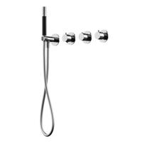 Hotbath Cobber afbouwdeel inbouw badendouche thermostaat met 2 stopkranen zonder uitloop chroom CB7071EXTCR - thumbnail