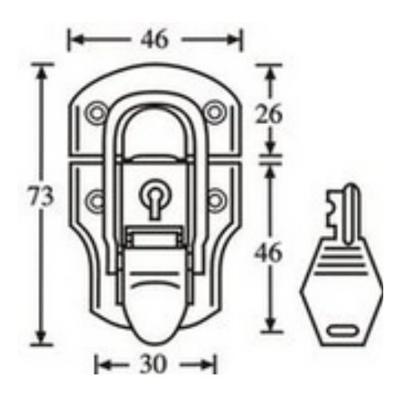 Adam Hall 1905 Medium opbouwslot met slot