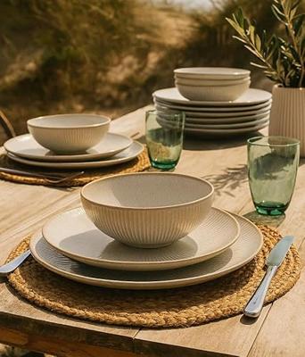 Cookinglife Diepe Borden Coastal Lines Ocean Beige ø 18 cm - 6 Stuks