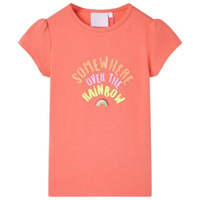 Kindershirt 92 koraalkleurig Kindershirt 92 koraalkleurig