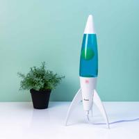 Rocket lavalamp wit met witte lava - thumbnail