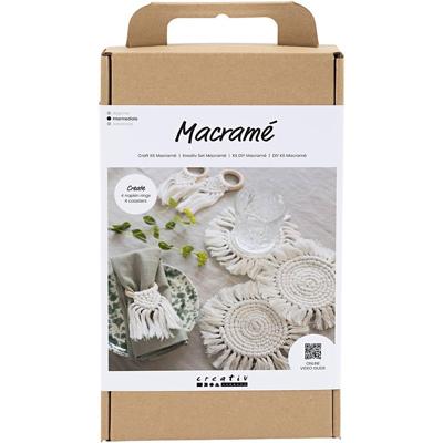 Creativ Company Hobbyset macramé, tafeldecoratie, off white, 1 doos