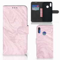 Huawei P Smart 2019 Bookcase Marble Pink - Origineel Cadeau Vriendin - thumbnail