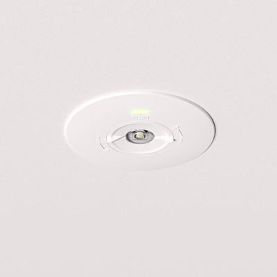 Locus - LED Inbouwspot Noodverlichting Wit - 2 Watt 300 Lumen - Verwisselbare Lens - IP20 voor binnen - 3 uur noodaccu (3300mAh) - 6500K daglicht wit - Autotest functie