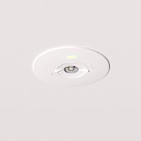 Locus - LED Inbouwspot Noodverlichting Wit - 2 Watt 300 Lumen - Verwisselbare Lens - IP20 voor binnen - 3 uur noodaccu (3300mAh) - 6500K daglicht wit - Autotest functie - thumbnail