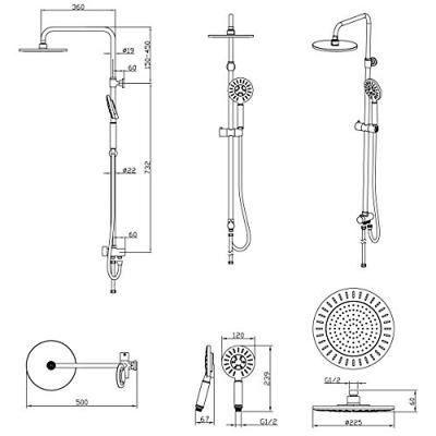 Tiger Regendouche Doucheset Tyne Splash Mat Zwart Tiger Regendouche Doucheset Tyne Splash Mat Zwart