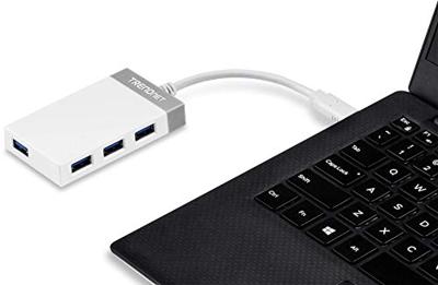 TrendNet TUC-H4E TUC-H4E USB-hub 4 poorten USB-A USB 3.2 Gen1 5 GBit/s Met USB-C stekker Grijs