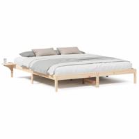 Bedframe met nachttafels Bruin 200 x 200 cm Bruin - thumbnail