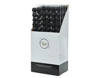 Decoris kerstballen set plastic 14st Zwart 3cm - thumbnail