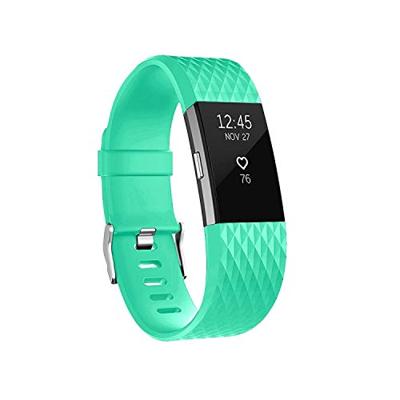 Fitbit Charge 2 siliconen bandje - Maat: Large - Mintgroen Fitbit Charge 2 siliconen bandje - Maat: Large - Mintgroen