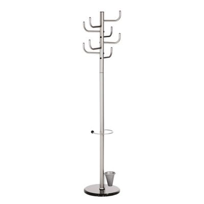 ALCO Staande kapstok 2802 2802 Aantal haken: 8 (Ø x h) 40 cm x 172 cm Metaal (poedercoating) Zilver 1 stuk(s)