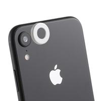 Achterzijde camera lens bescherming ring cover met eject PIN voor iPhone XR (zilver) - thumbnail
