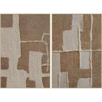 Schilderij Home ESPRIT Wit Beige Scandinavisch 82,5 x 4,5 x 122,5 cm (2 Stuks) - thumbnail