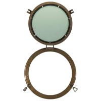 Wandspiegel patrijspoort Ø50 cm aluminium en glas - thumbnail