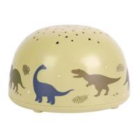 Nachtlampje jongen met sterrenprojector DINO A Little Lovely Company kaki - thumbnail