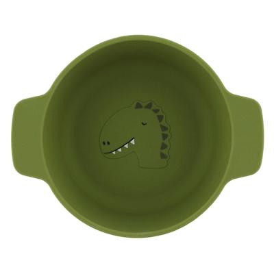 Trixie siliconen kom mr. dino - kinderservies - 100% food grade silicone -vaatwas en microgolf bestendig