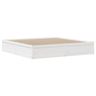 Bedframe zonder matras massief grenenhout wit 180x200 cm Bedframe zonder matras massief grenenhout wit 180x200 cm