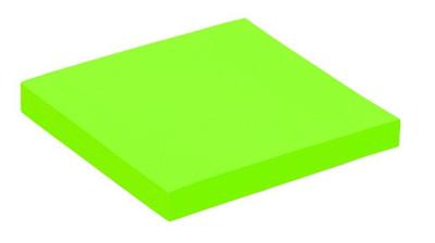 Memoblok quantore 76x76mm neon groen | 6 stuks