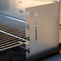 Kolenbarbecue met wielen Aktive Geëmailleerd metaal 90 x 85 x 32 cm Zwart - thumbnail