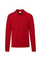 Hakro 809 Long-sleeved pocket polo shirt Top - Red - L - thumbnail