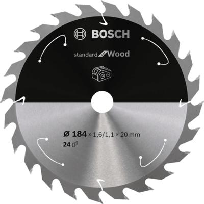 Bosch Accessories Bosch Power Tools 2608837702 Hardmetaal-cirkelzaagblad 184 x 20 mm Aantal tanden: 24 1 stuk(s)