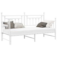 Bedframe voor een daybed met hoofdeinde Wit 75 x 190 cm Staal - thumbnail