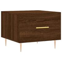 Salontafel 50x50x40 cm bewerkt hout bruin eikenkleur - thumbnail