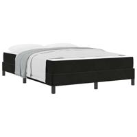 Boxspringbed met matras Zwart 160 x 210 cm Stof - thumbnail