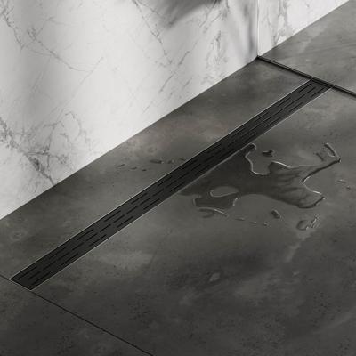 Brauer Douchegoot met Standaard Rooster en Flens - 110 cm - Zwart