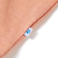Kindershirt met korte mouwen 128 lichtoranje - thumbnail
